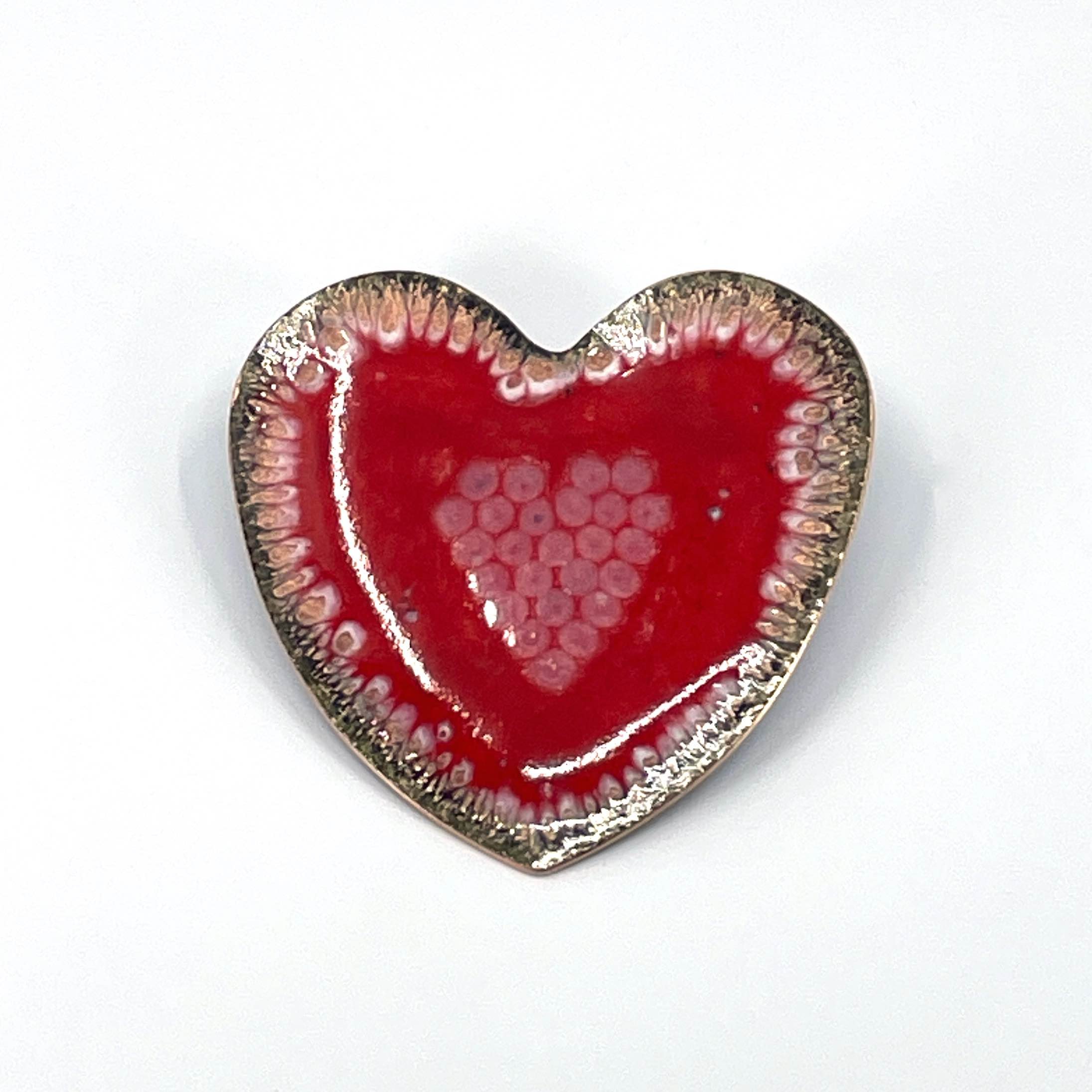 Red Heart Brooch