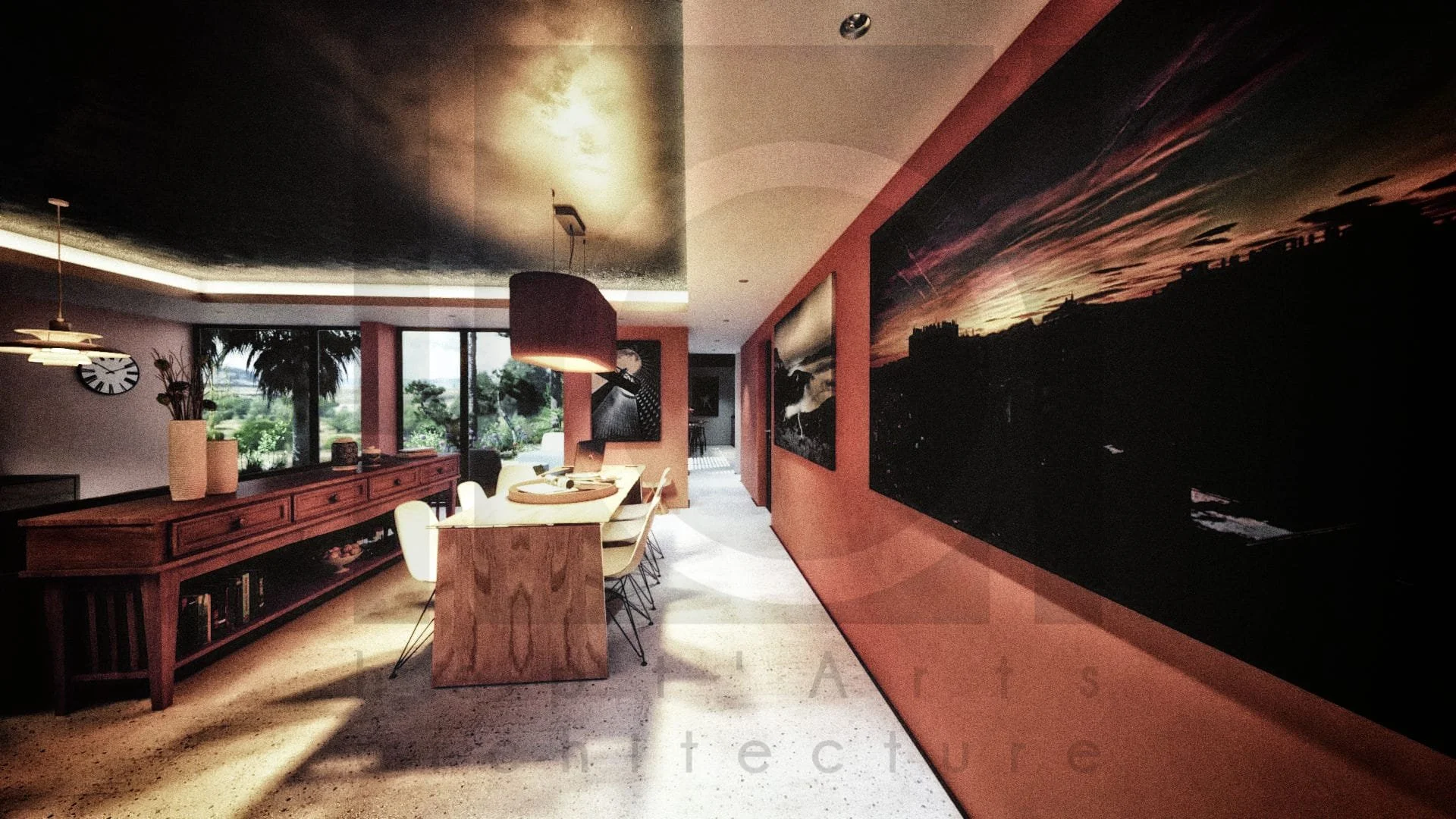 villa architecte madm container construction maison architecture moderne marseille vue salle à manger /jour