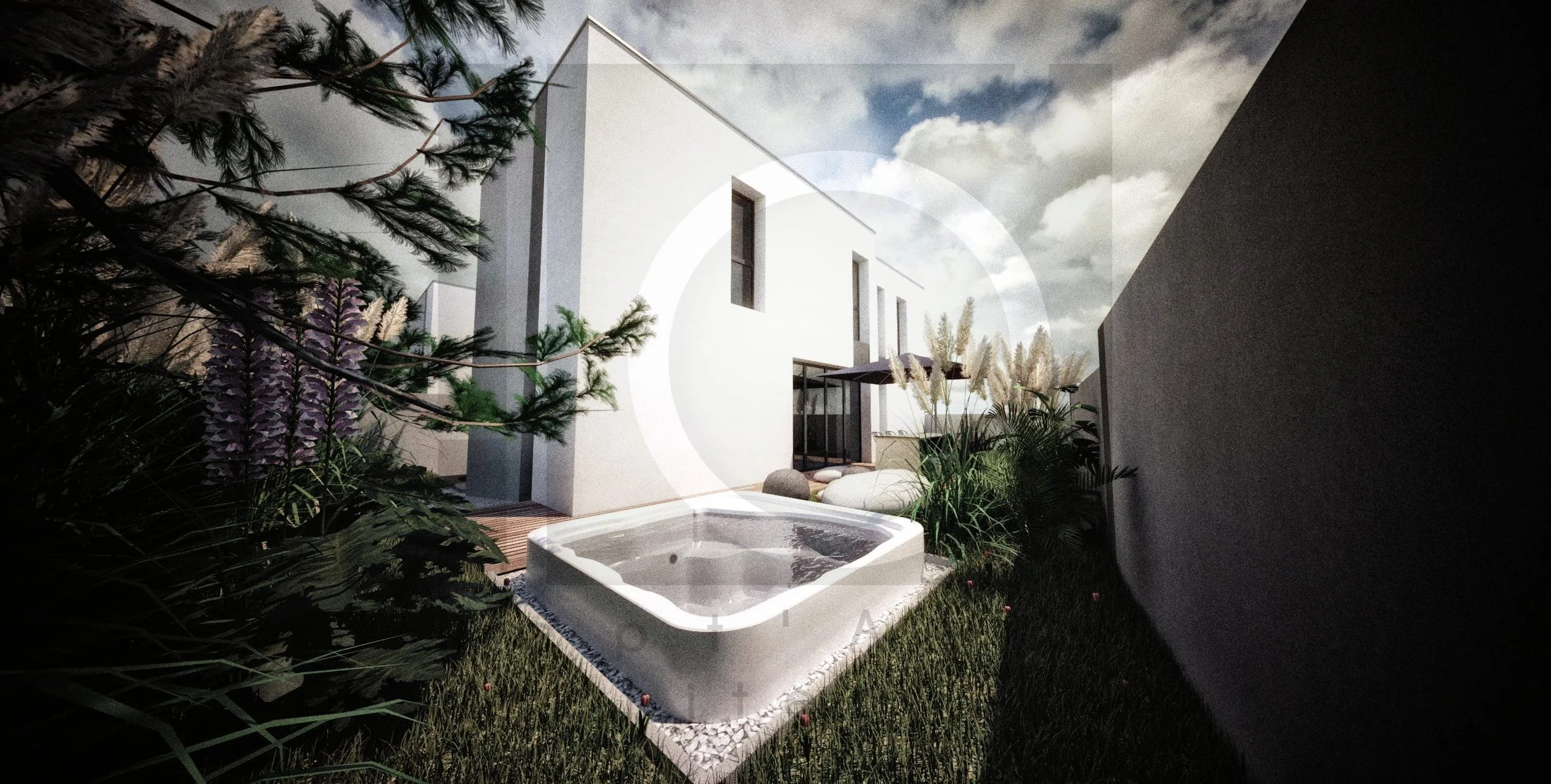 villas architecte 478cdf promotion immobilière lotissement construction maison architecture moderne la ciotat vue angle Sud-Ouest villa 1