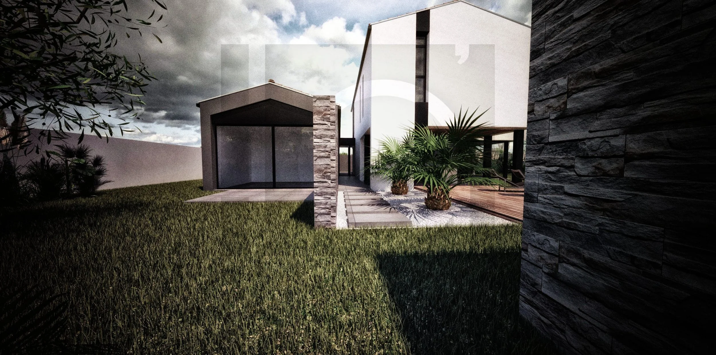 villa architecte blk construction maison architecture contemporaine mazan vue ouest