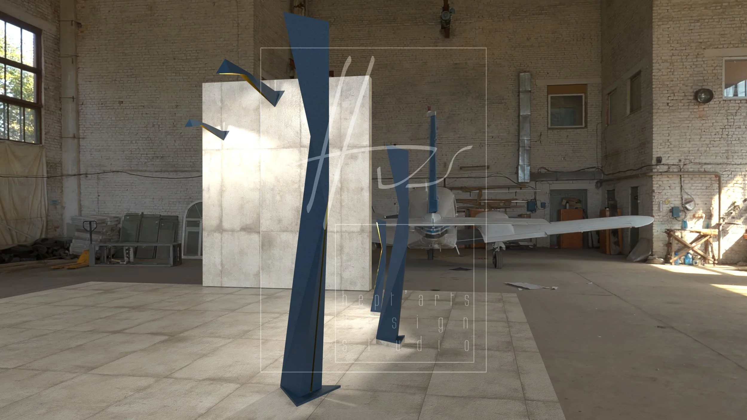 Lumilꟼ luminaire au design moderne à éclairage indirect en acier laqué - Vue 3