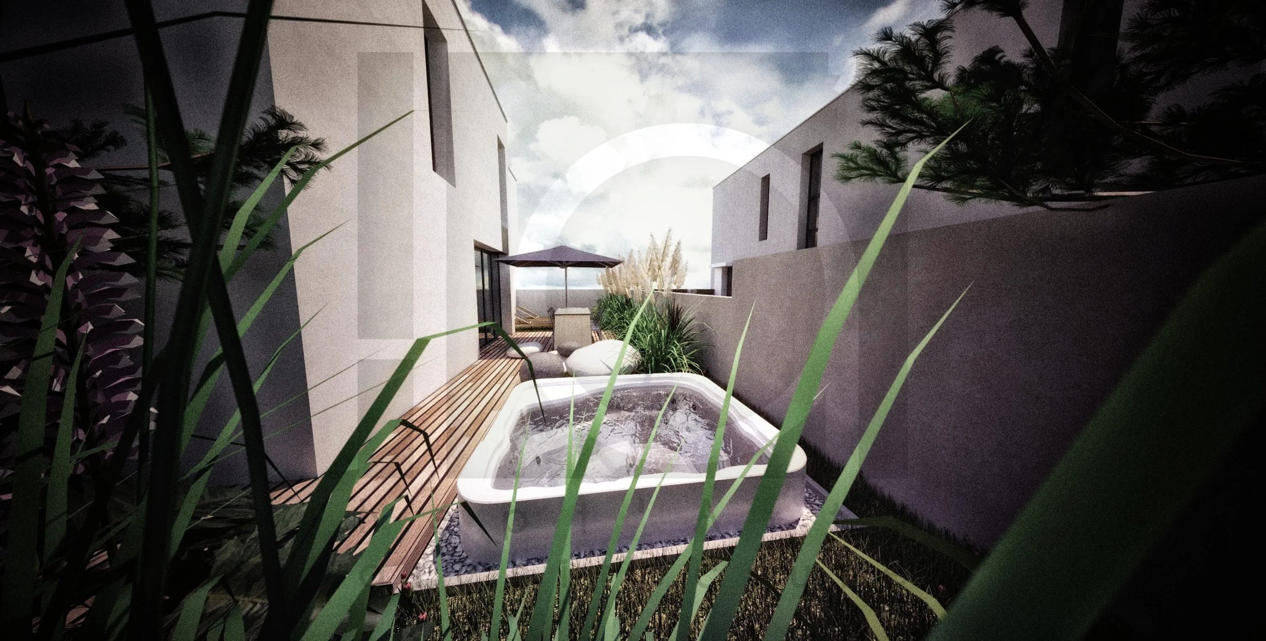 villas architecte 478cdf promotion immobilière lotissement construction maison architecture moderne la ciotat vue angle Sud-Ouest villa 2