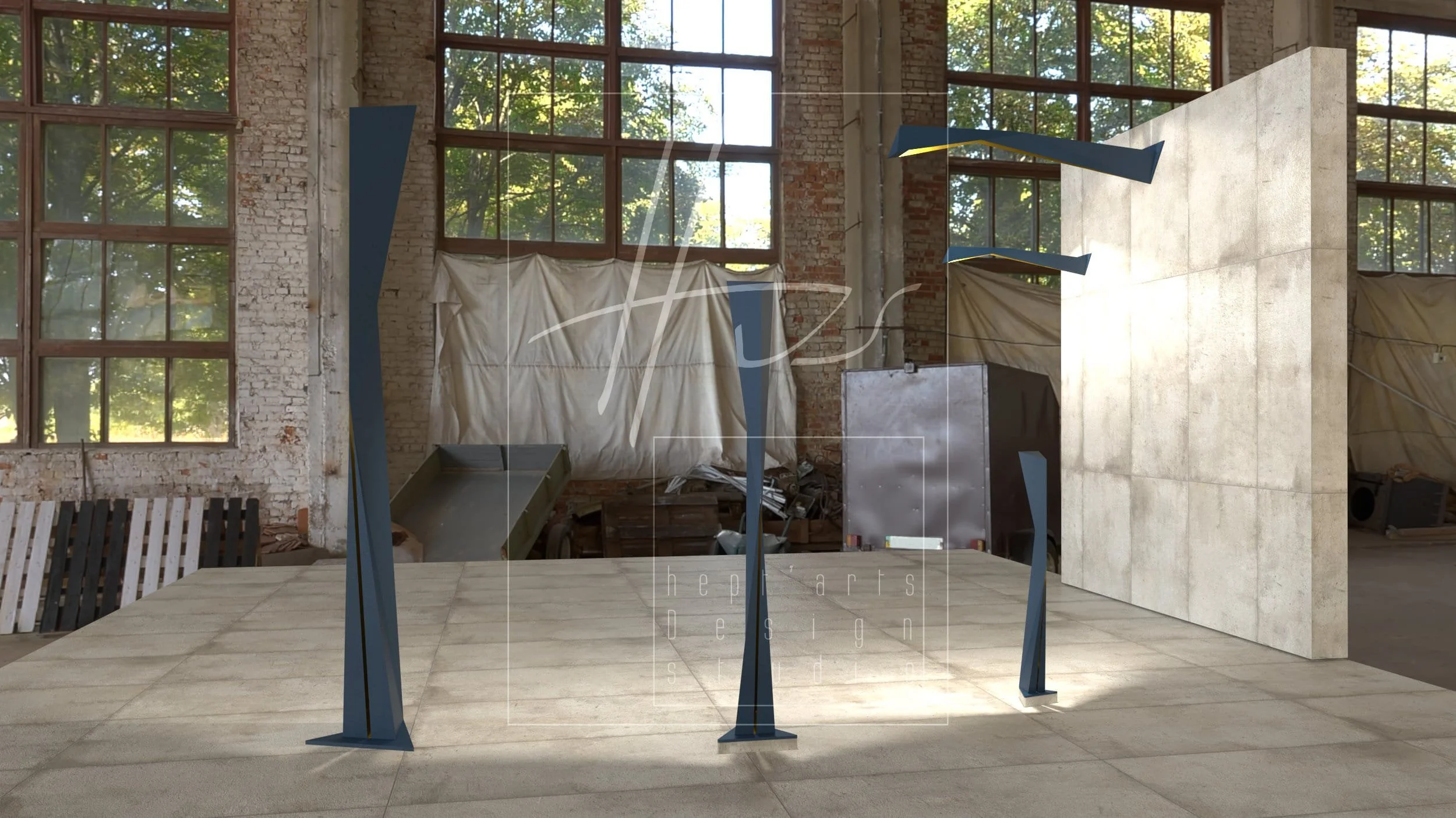 Lumilꟼ luminaire au design moderne à éclairage indirect en acier laqué - Vue 2