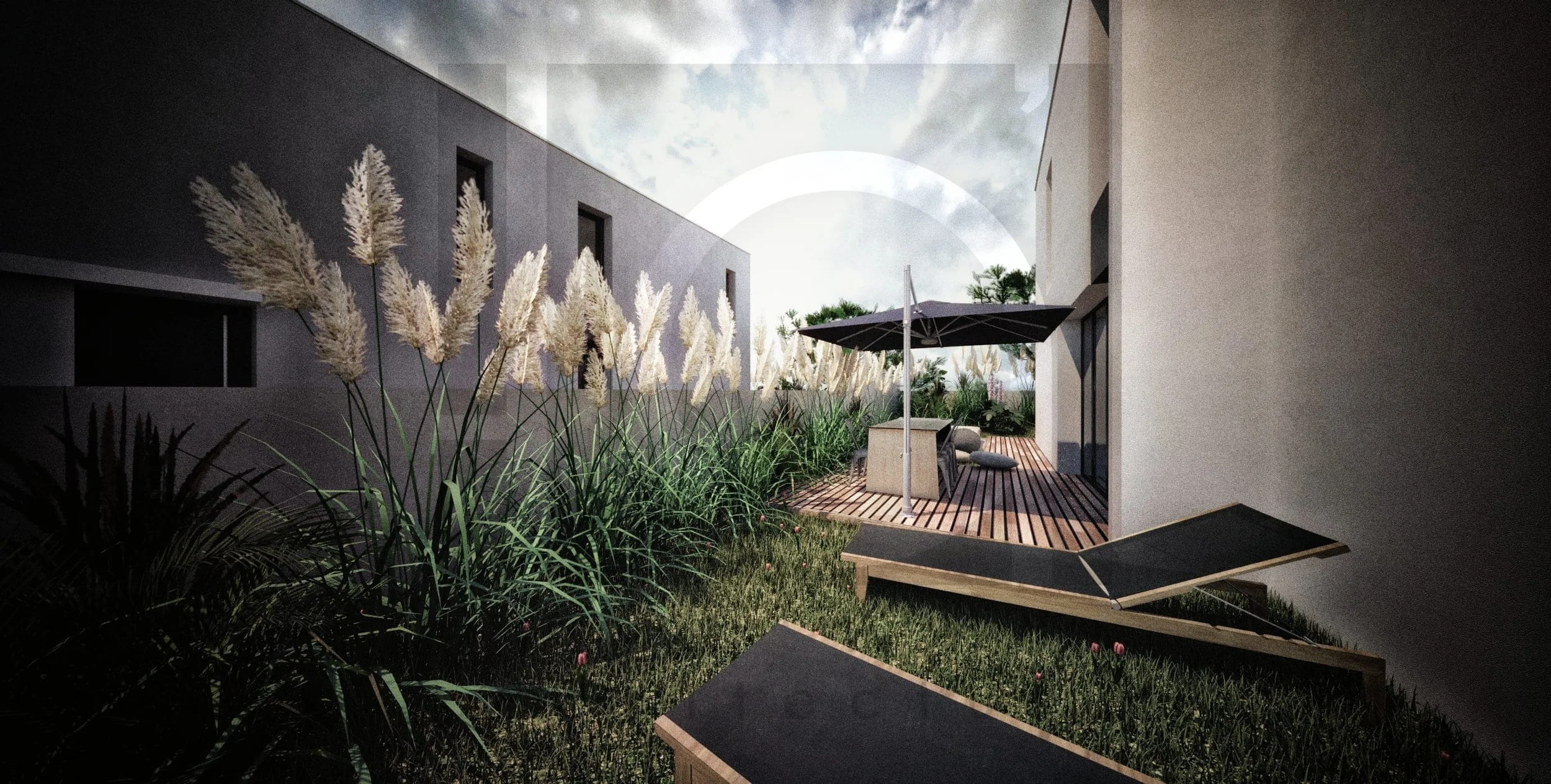 villas architecte 478cdf promotion immobilière lotissement construction maison architecture moderne la ciotat vue angle Sud-Est villa 2