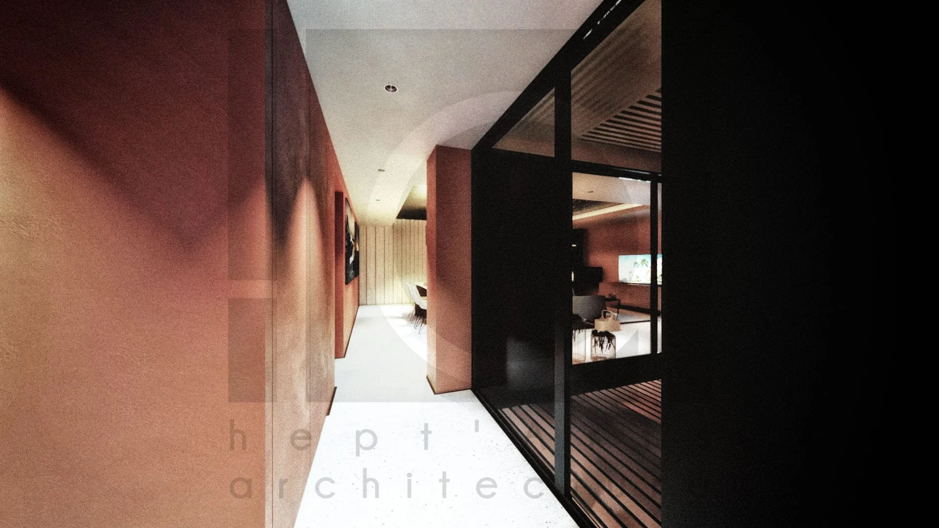 villa architecte madm container construction maison architecture moderne marseille vue entrée /nuit