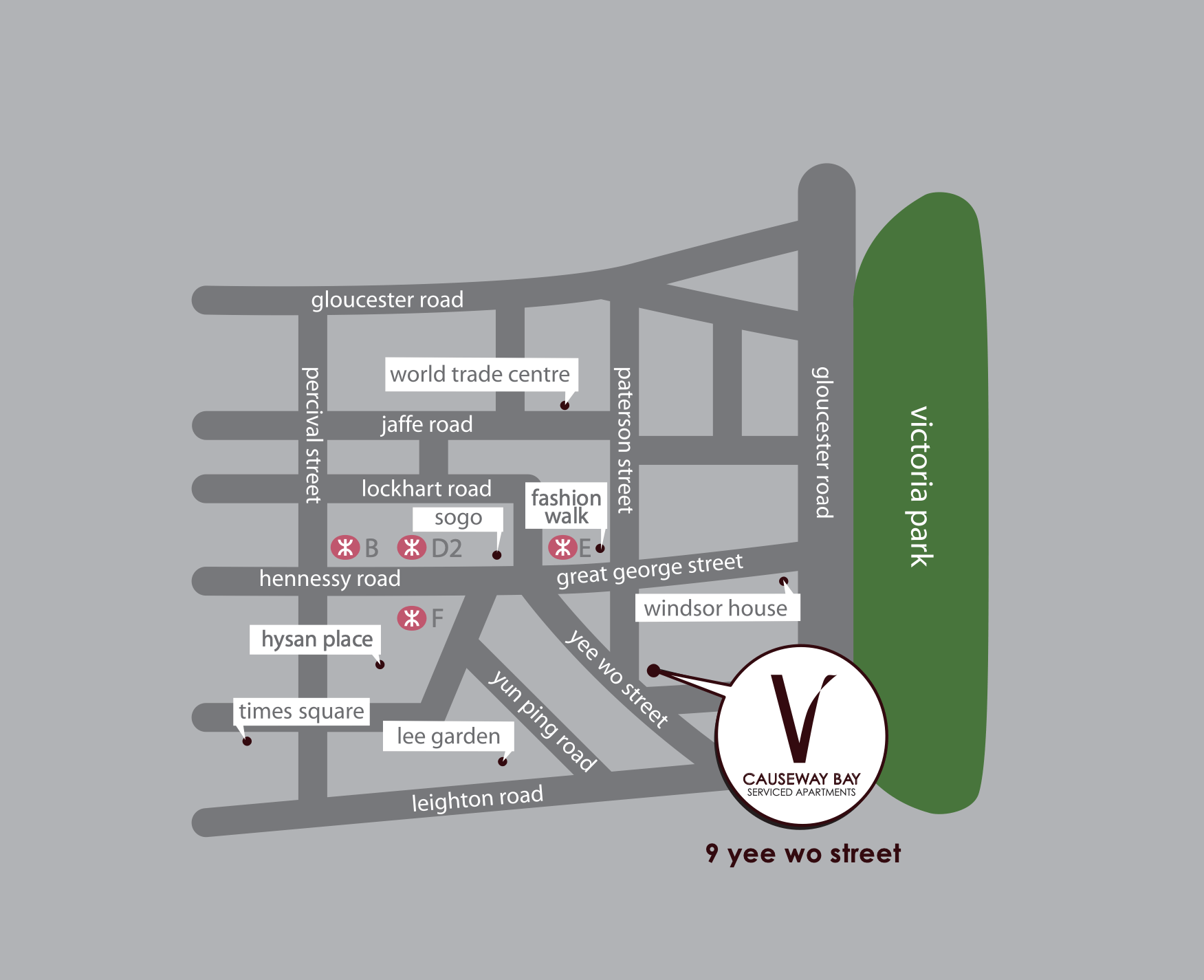 The Hayworth Causeway Bay Location Map