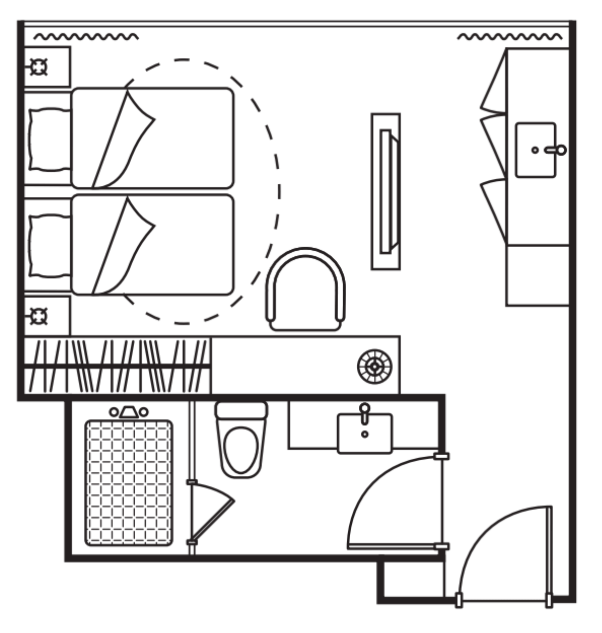 Studio Executive Twin | 301 sq ft