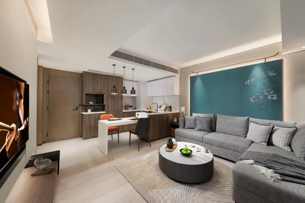 Ascott 1 Bedroom Premier Suite Kitchen and Living .jpeg