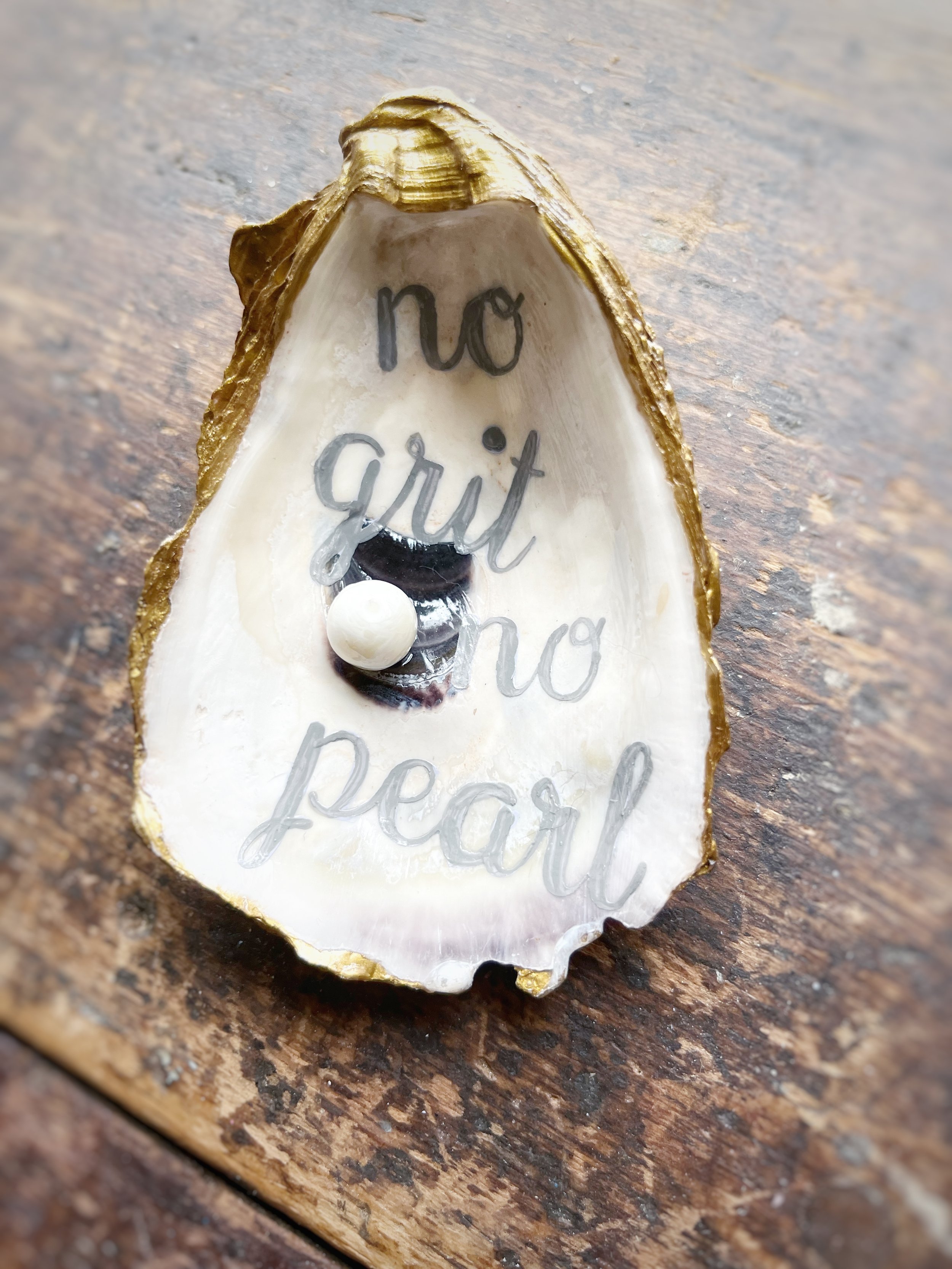 "Mumbled By Mermaids"
Hand-painted wild oysters from Mill River.