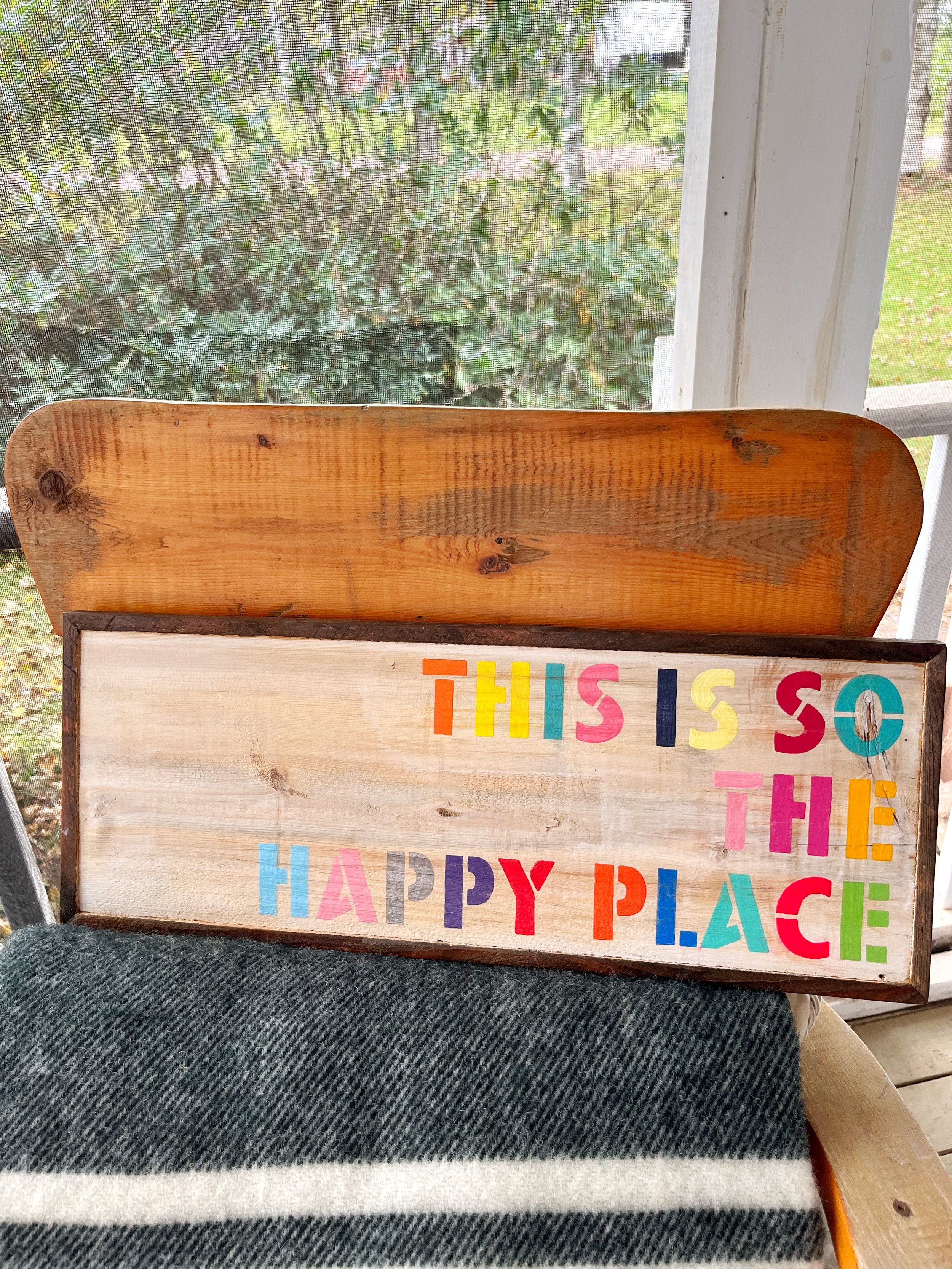 Handpainted Salvaged Cedar