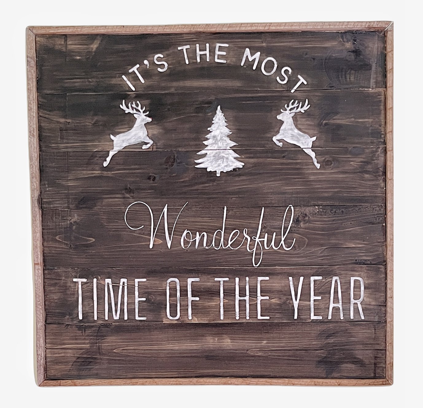 SOLD
Hand-painted, large holiday picture made from salvaged Fiona cedar and framed with repurposed wood from a Northside Fisherman's lobster trap.