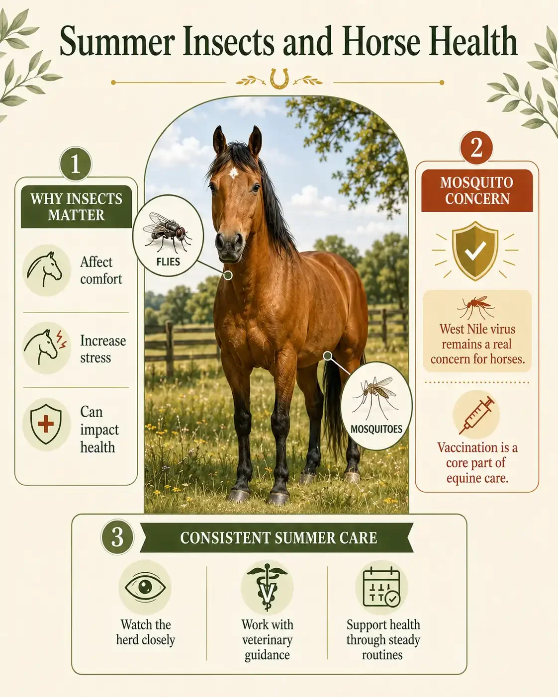 How insects can impact horse health in the summertime