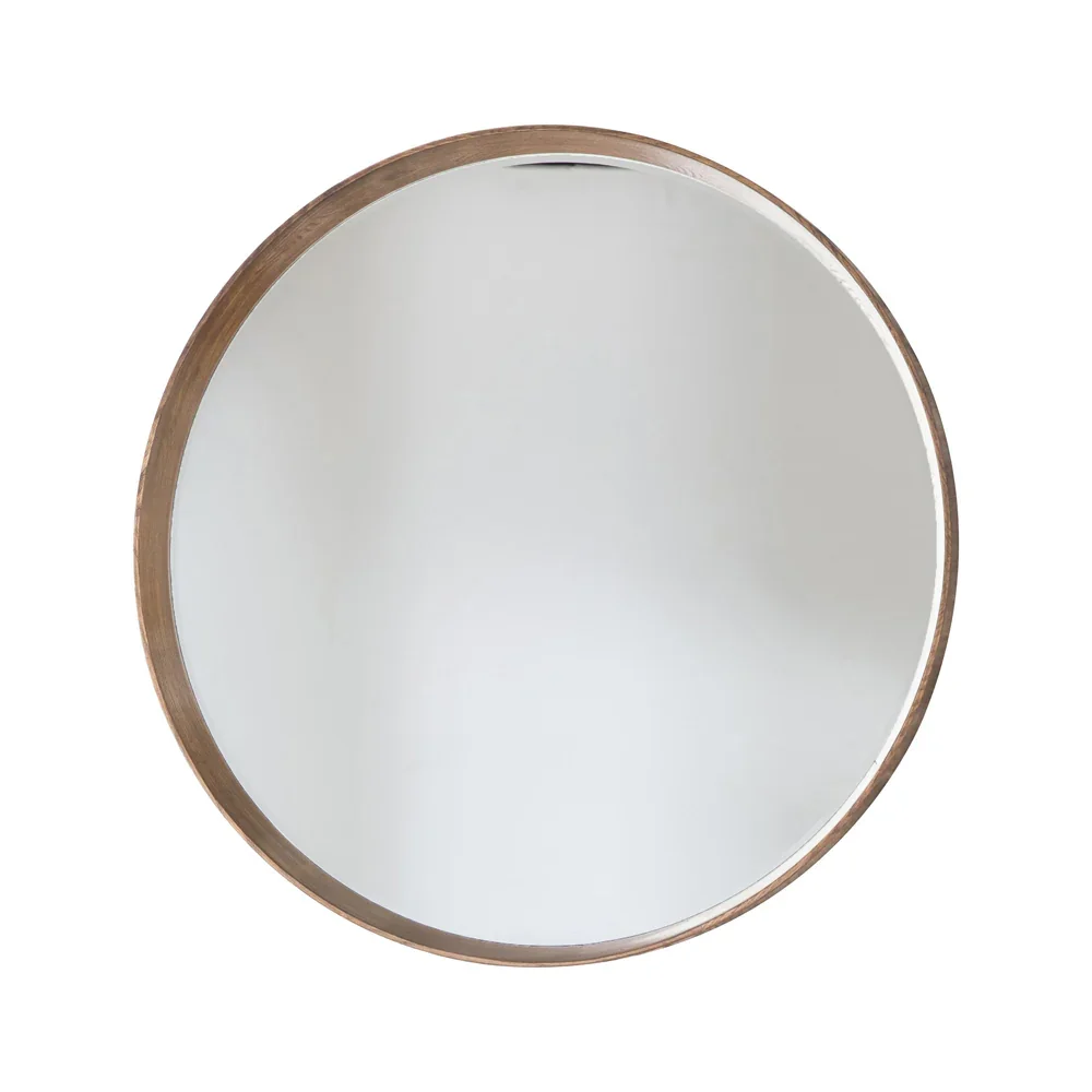 Keaton round mirror oak medium
