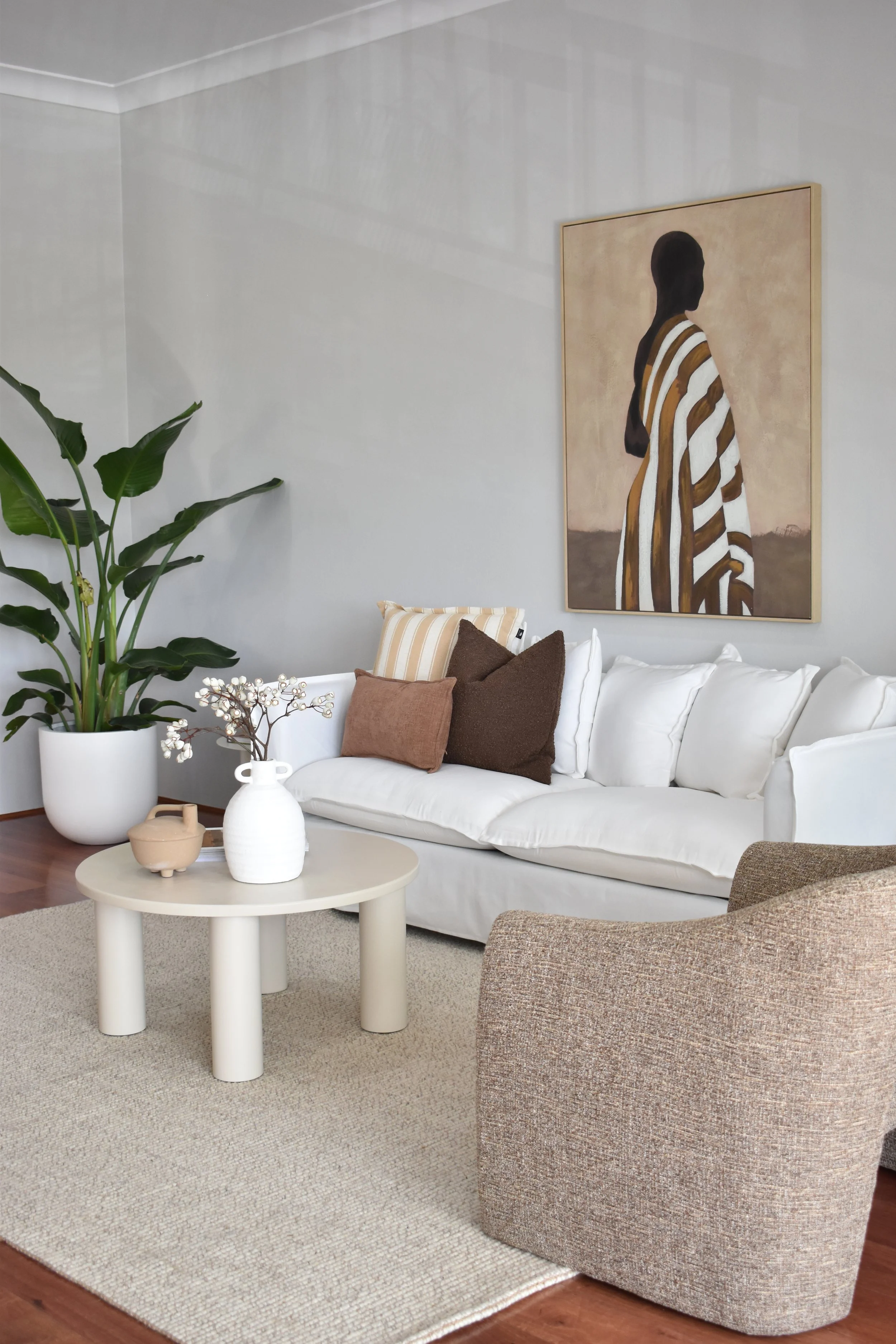 The styling feels polished, warm, and aspirational without becoming overly trend-driven — which is exactly what successful property styling should achieve.