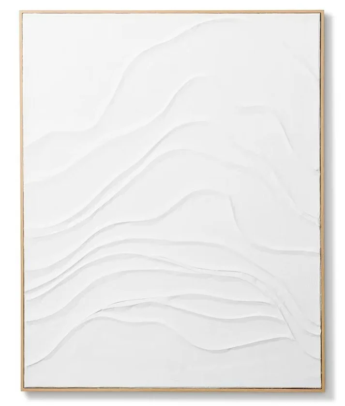 Wavy hand painted wall art
