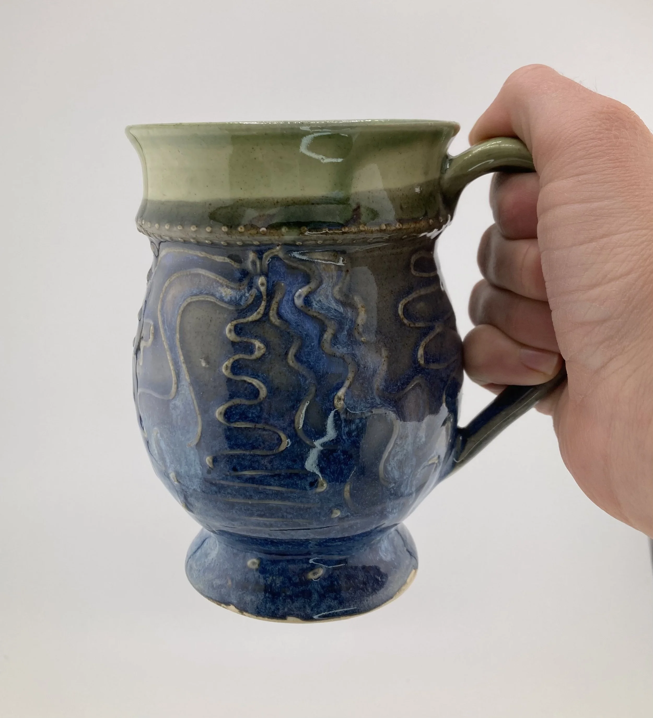 Blue and Green wiggle mug