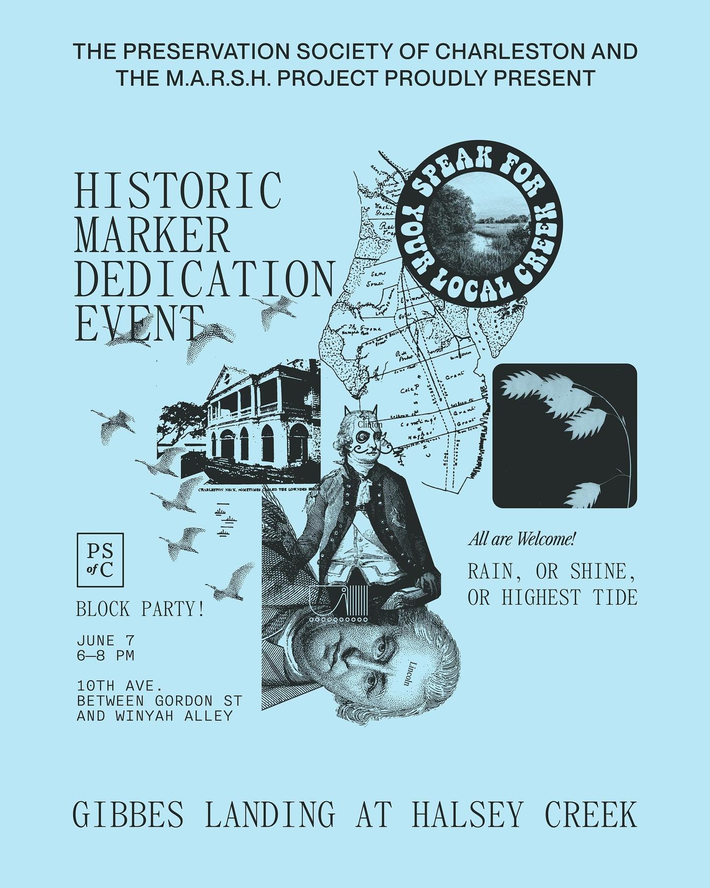 Save the Date Charleston! We&rsquo;ve been deep in the history books with @preservationsociety for this one! On June 7, Halsey Creek will officially have a historic marker on 10th Avenue. To celebrate we&rsquo;re shutting down 10th from Gordon to Win
