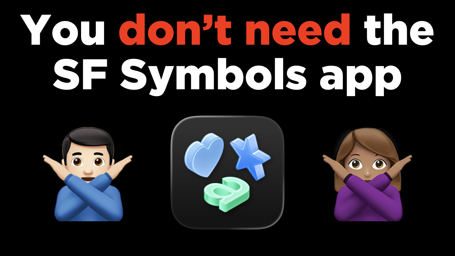 You don't (always) need the SF Symbols app