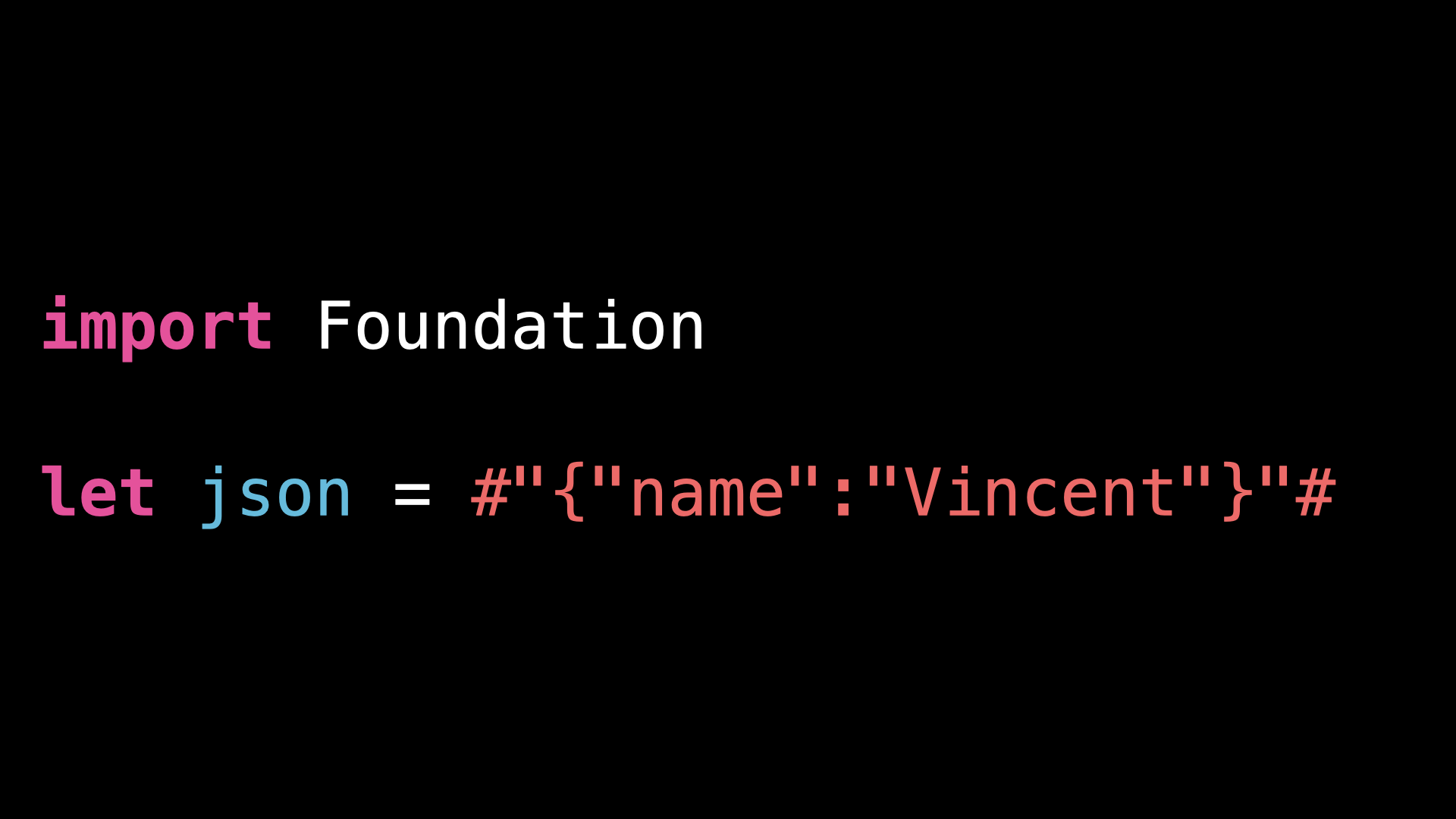 Using a Raw String to write JSON data — Swift with Vincent