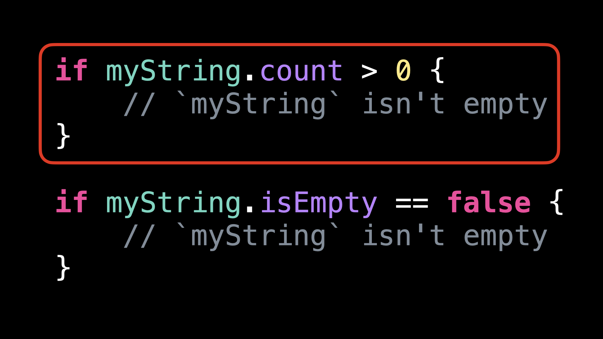 Bad practice testing if a String is empty — Swift with Vincent