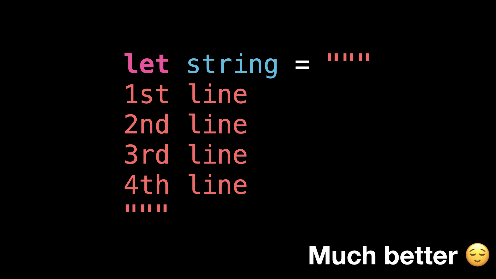 Bad practice not using multiline strings — Swift with Vincent