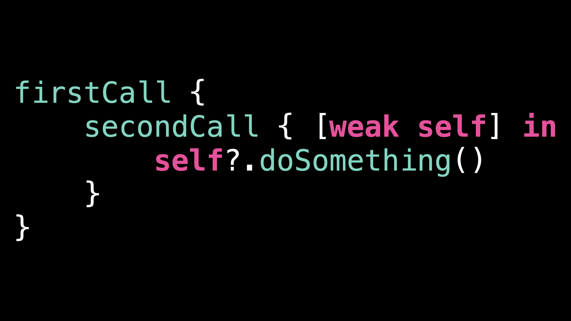 Bad practice capturing self in a nested closure — Swift with Vincent