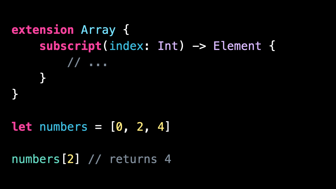 Hidden feature: subscript — Swift with Vincent