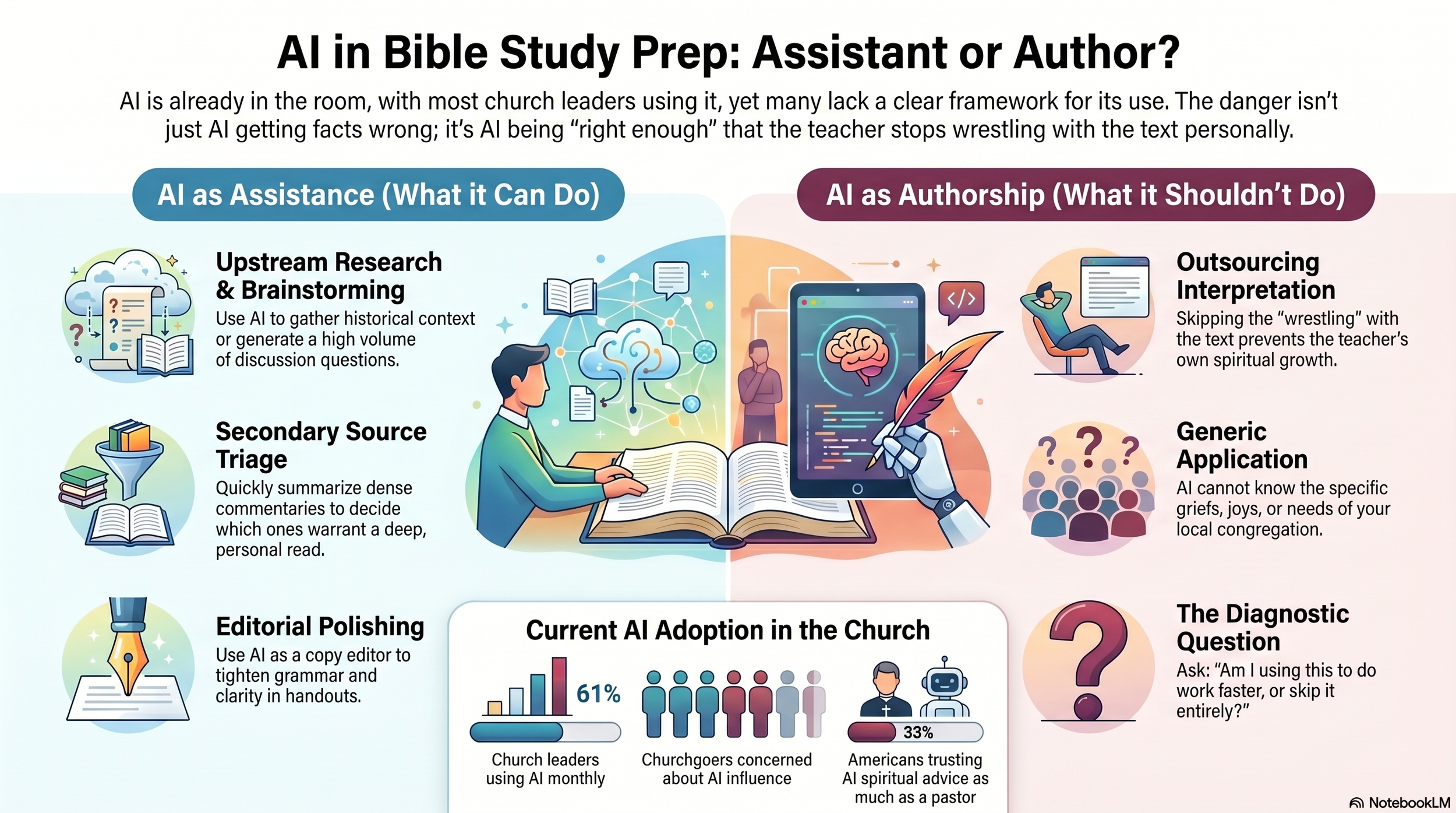 Using AI for Bible Study Prep: What It Can Do, What It Can’t, and Why the Difference Matters