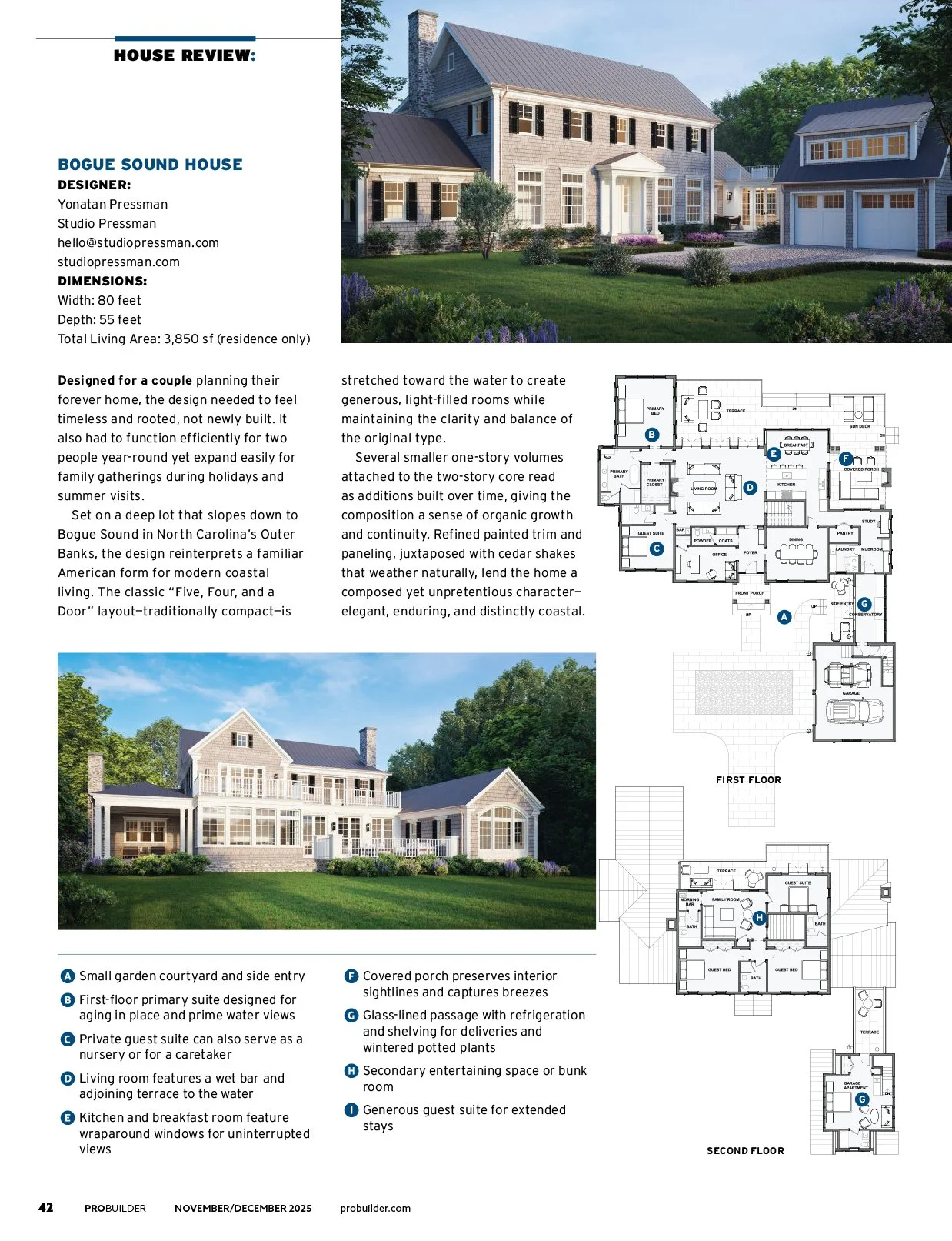 Bogue Sound House in ProBuilder’s “On the Boards”