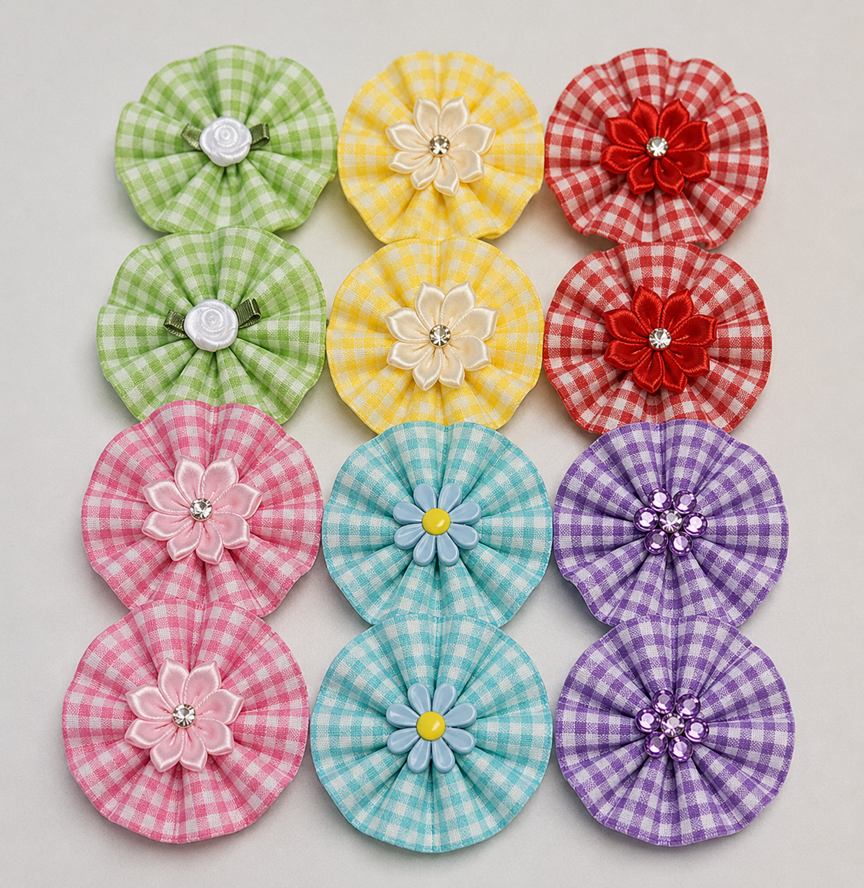 Ruffle Gingham Bows