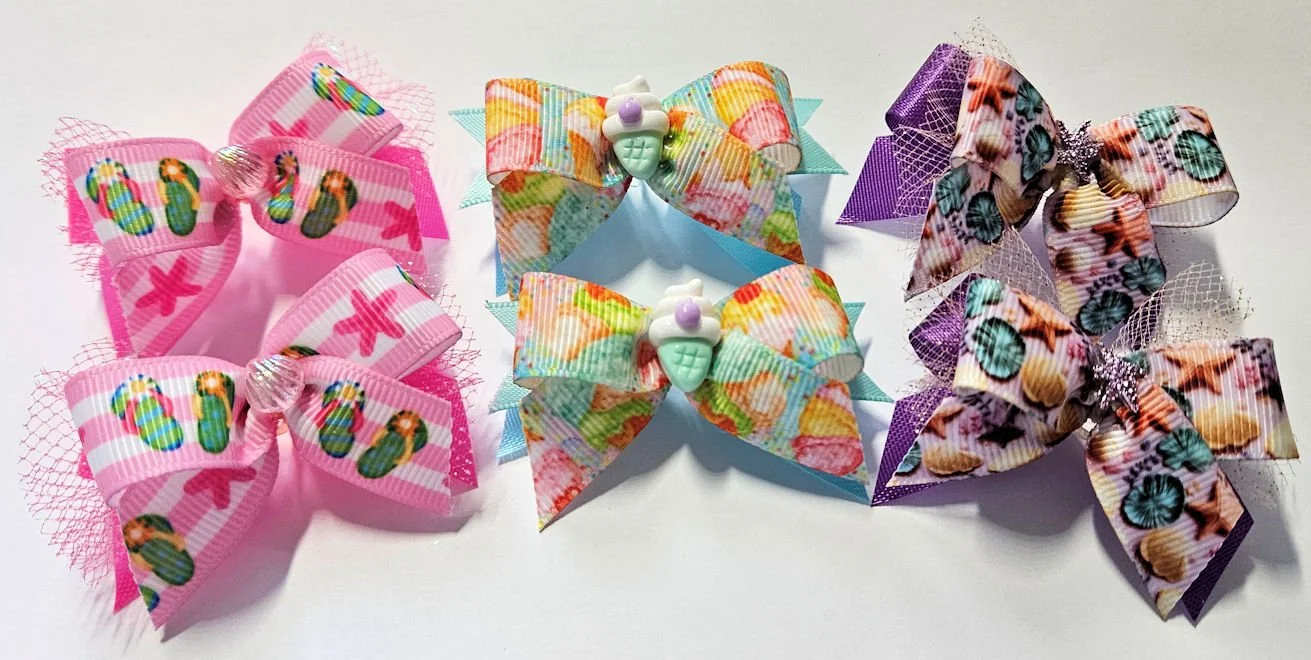 Standard Pet Grooming Bows Summer Fun Assortment