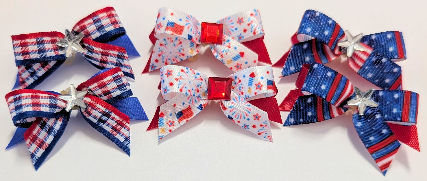 Petite Bows Patriotic Asst