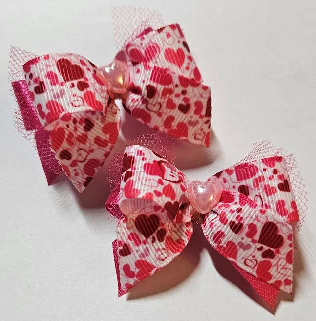 Standard Pet Grooming Bows Valentine Assortment