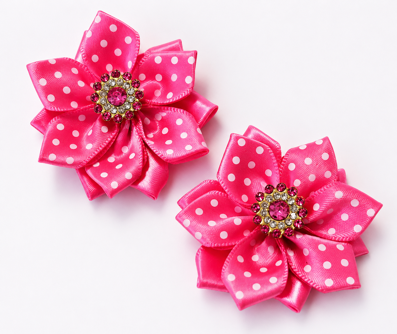 Swiss Dot Flower Topknot Ear Bows