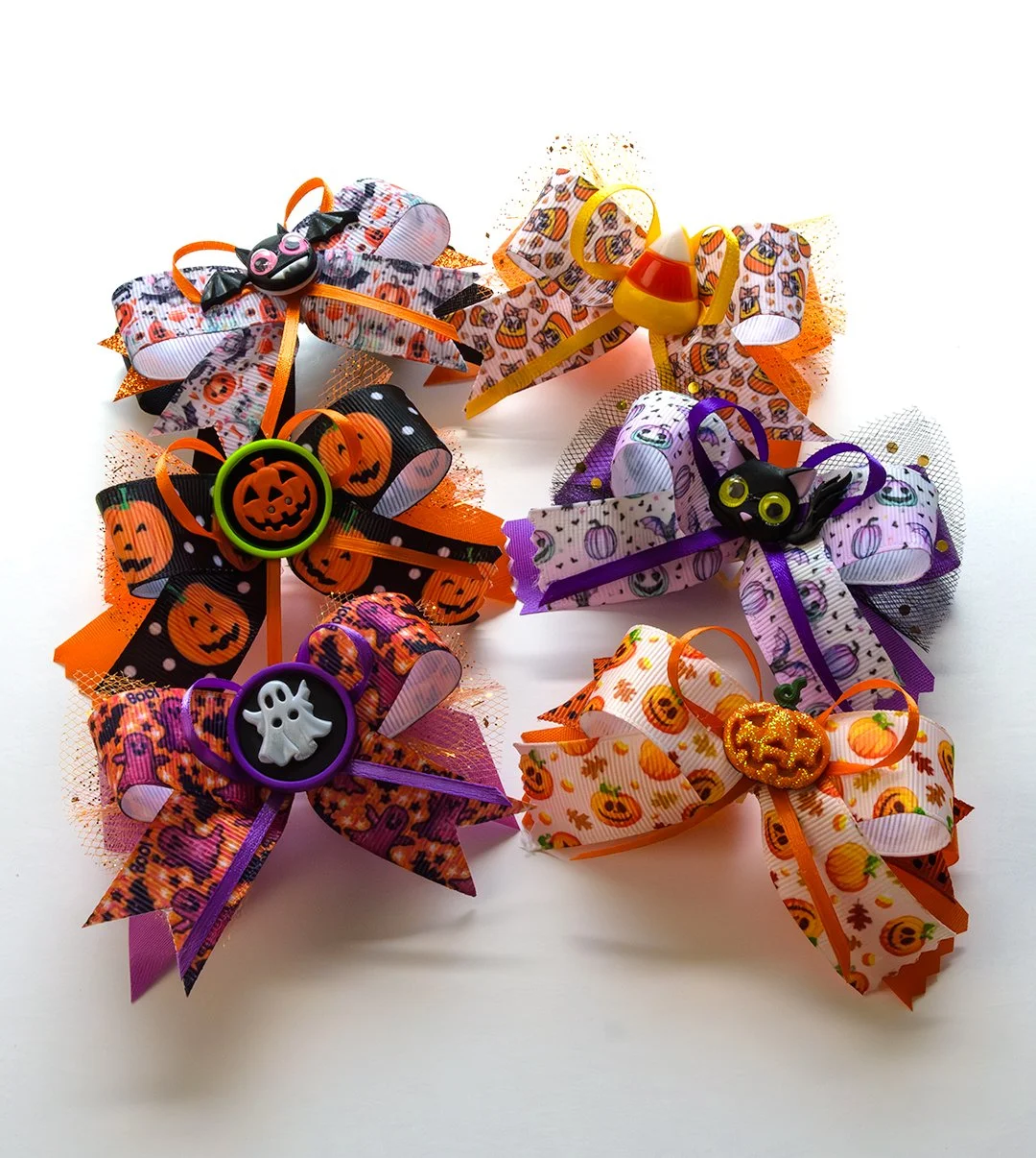 Big Collar Bows Halloween Assortment