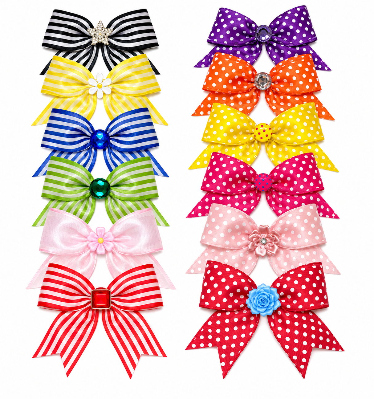 Collar Bows Stripes and Dots