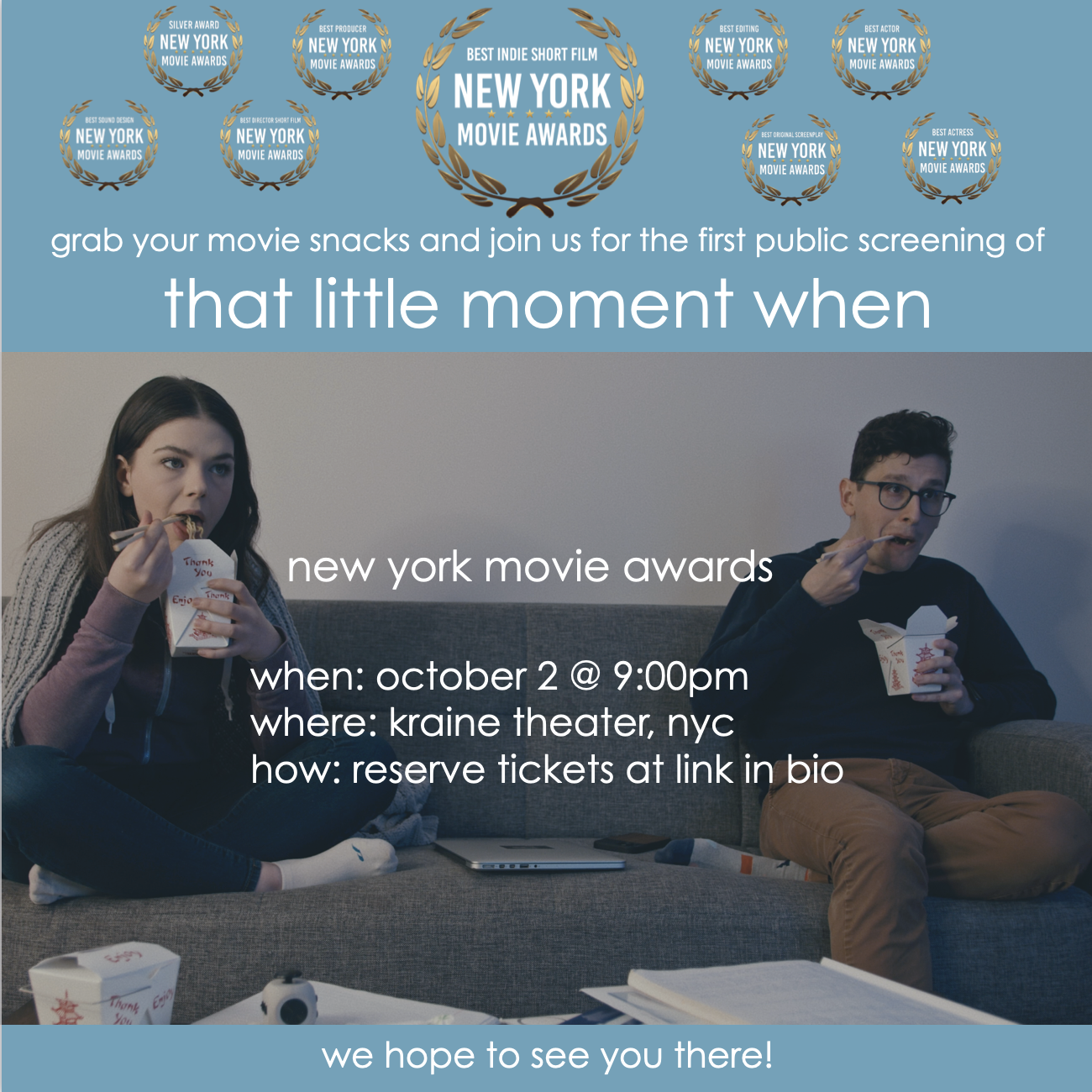 That Little Moment When Receives first Festival Screening at New York Movie Awards