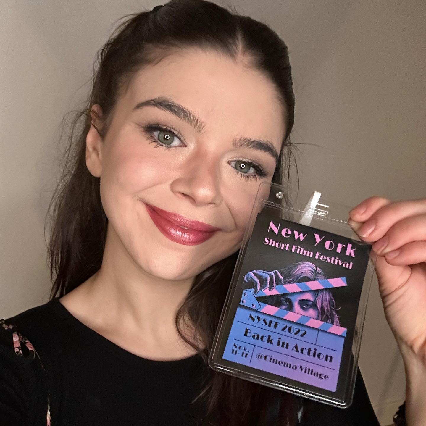 Came for the filmmaker badge, stayed for the immaculate vibes ✨ A HUGE thanks to @nyshortfilmfest for having us!
