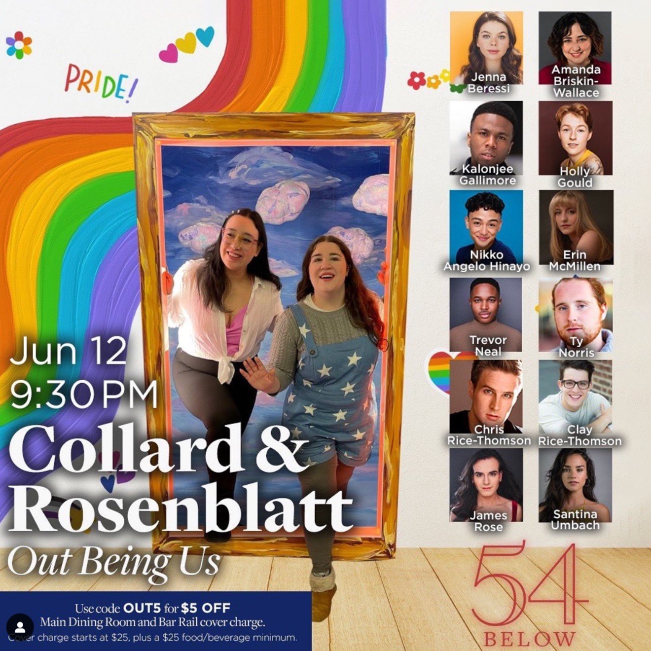 Jenna joins the cast of “Out Being Us” at 54 Below