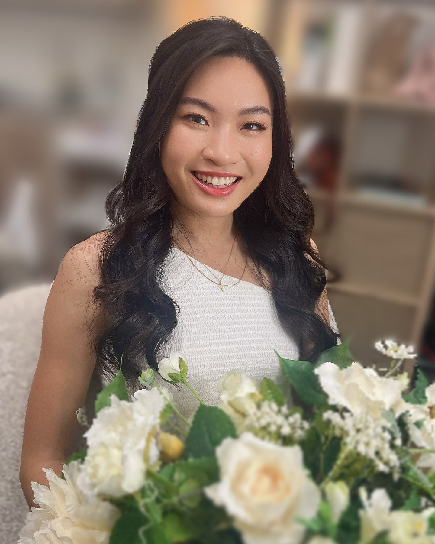 Meet our beautiful bride Diane!  Planning a wedding is stressful, and stress can cause some unfortunate breakout right before the wedding . But don&rsquo;t worry, our team of amazing artists have you covered, literally!  Swipe right to see how we cov