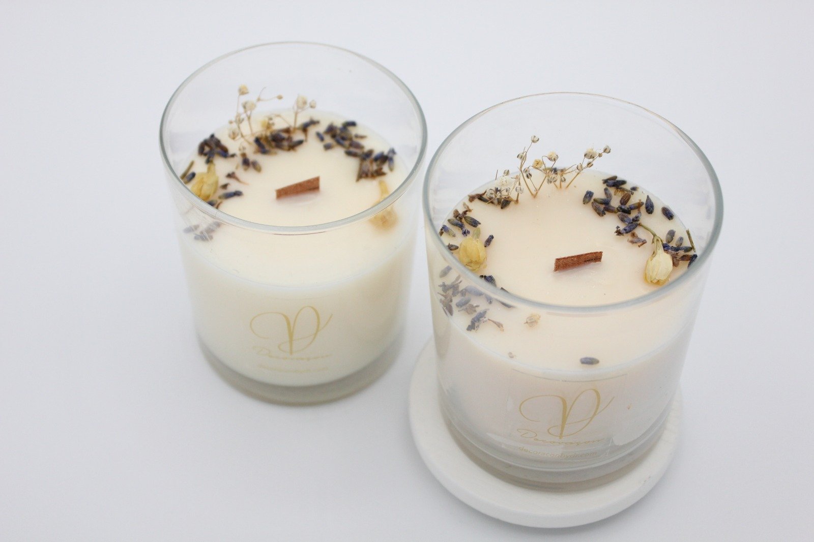 Velas aromatizadas feitas à mão