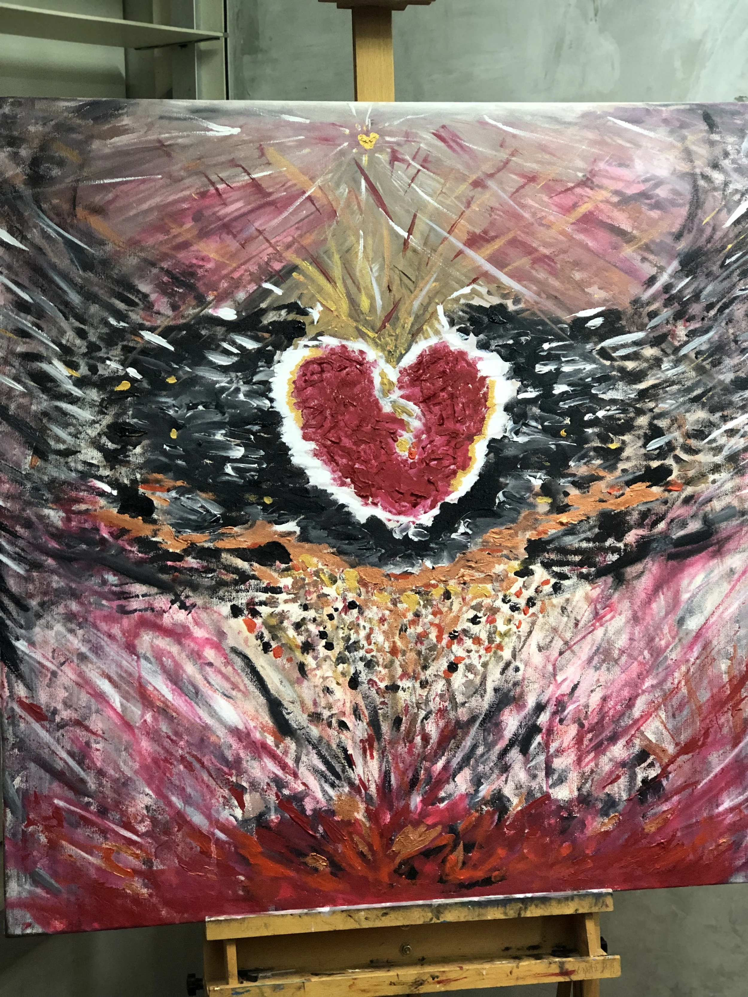 Sacred Heart (3' x 3')