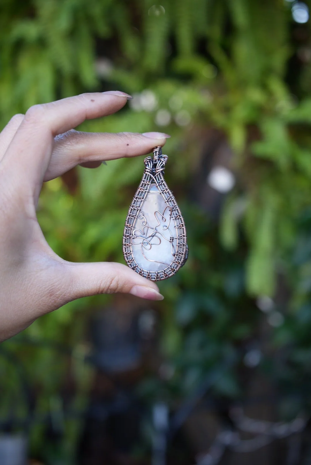 Hummingbird and Flower Pendant