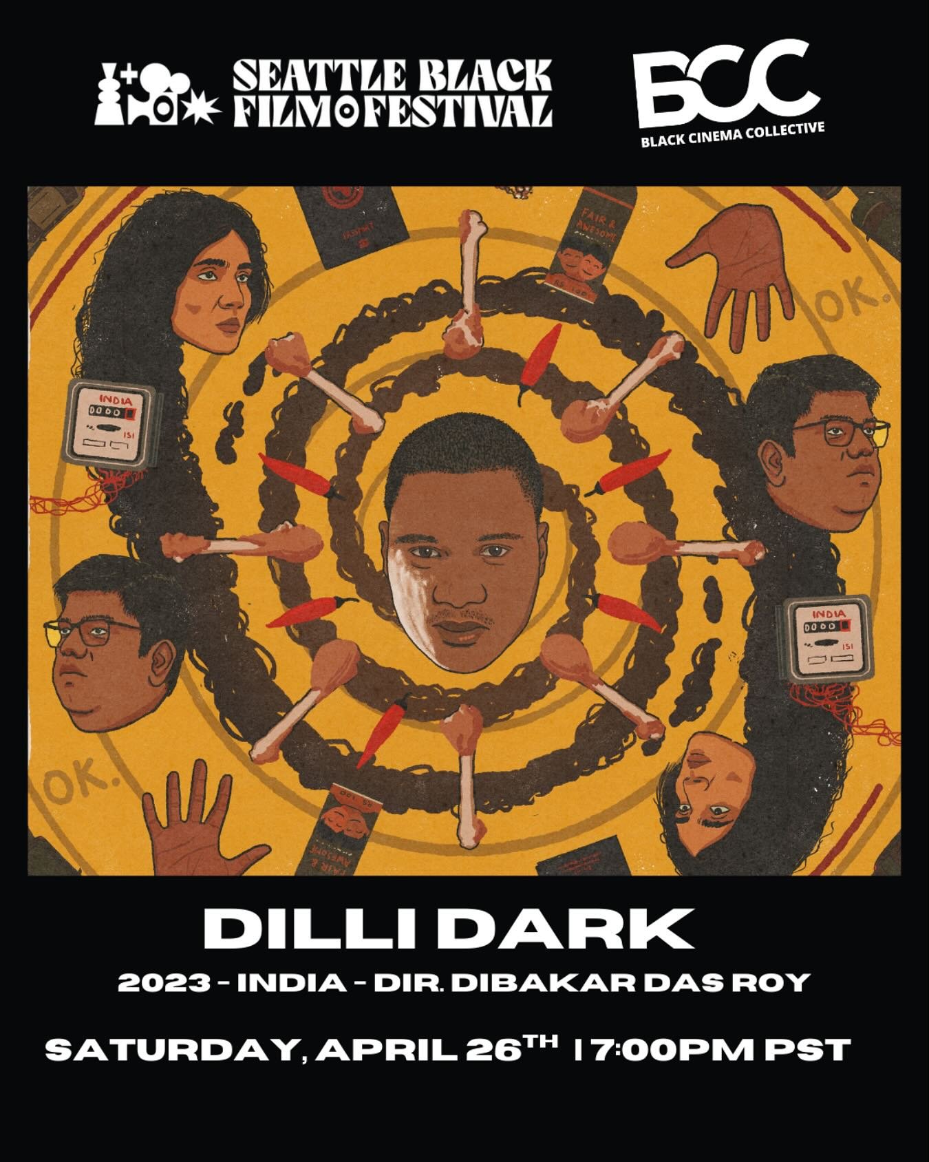 BCC /&nbsp; SBFF PROGRAM ALERT!&nbsp;&nbsp;
&nbsp;
Saturday, April 26th at 7:00pm PST&nbsp;
📍 Langston Performing Arts Center, Grand Hall Theater&nbsp;
&nbsp;
📽 Dilli Dark (2023) - ⭐️ Seattle Premiere&nbsp;
Dir. Dibakar Das Roy | India | 100 mins&n