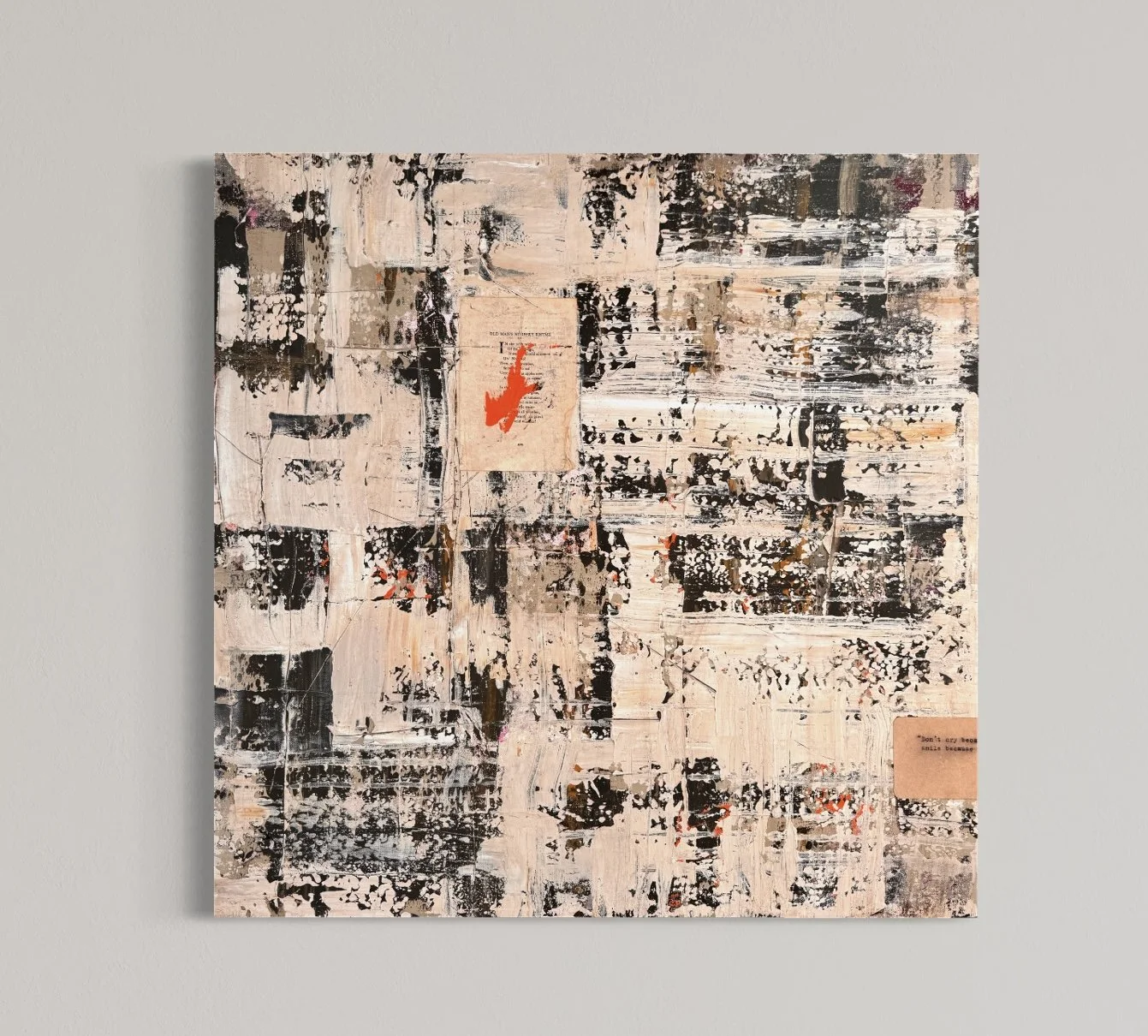 Smile Because It Happened 36 x 36 Mixed Media