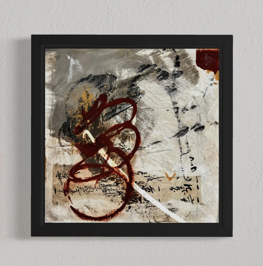 Written In Motion 12 x 12 Mixed Media