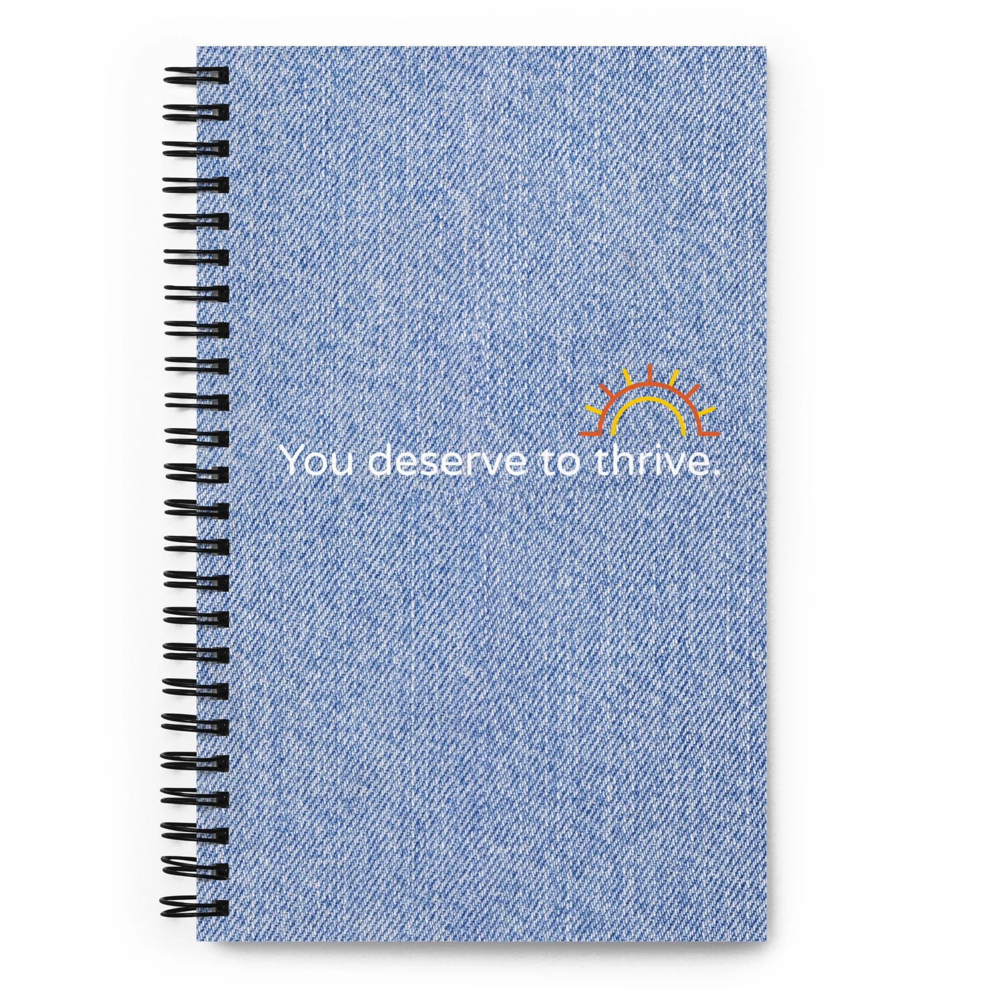 Thrive Denim Notebook - spiral