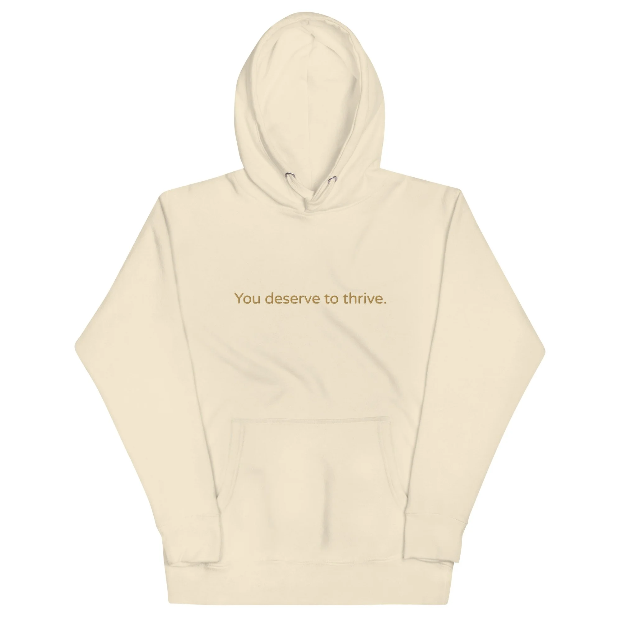 Thrive Hoodie - gold embroidery