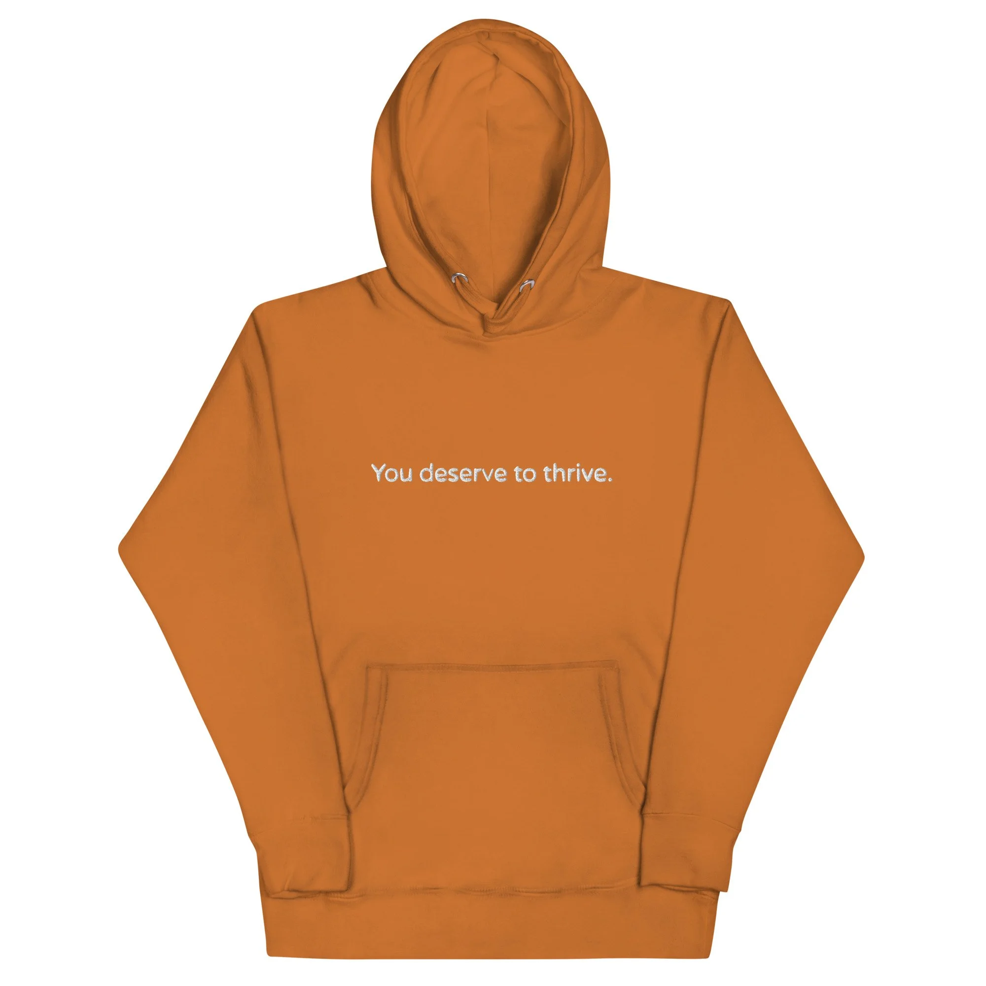 Thrive Hoodie  - white embroidery