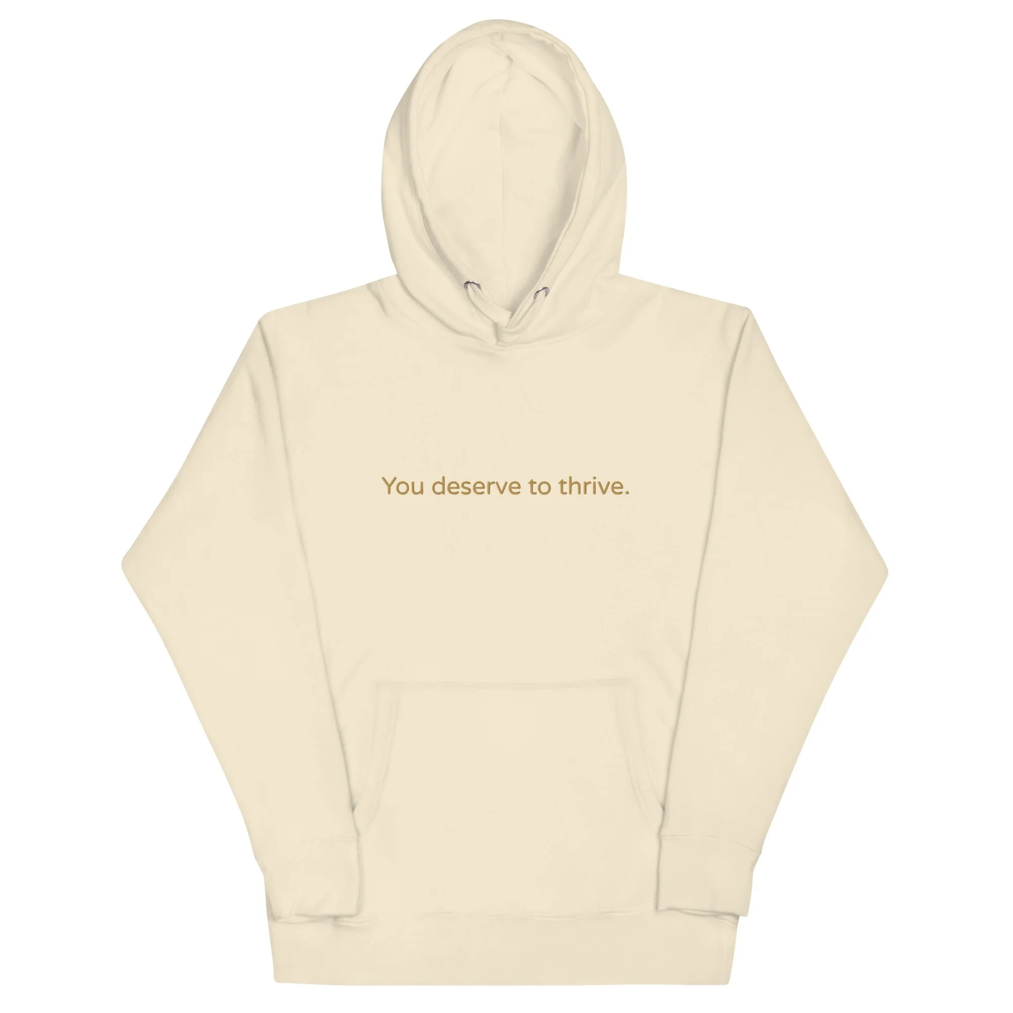 Thrive Hoodie - gold embroidery